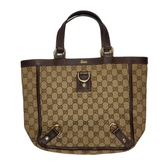 Gucci Brown Gg Canvas Abbey Tote Bag - Picture 1 of 7